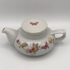 Butterfly Teapot Toscany Fine China 8”x5.5”x3.25”